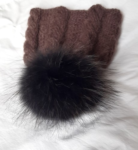 Damen strickmütze mohair echt - strickmütze,
