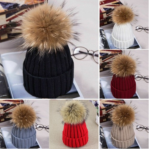 Damen echtfell bommel - damen, strick