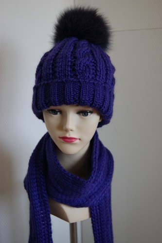 Strickmütze luxus set - strickmütze,